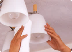 照明器具クリーニング
