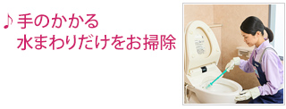 手のかかる水まわりだけお掃除